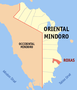 Map of Oriental Mindoro showing the location o...