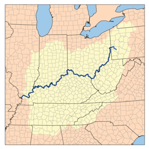 Drainage basin of the Ohio River, part of the ...