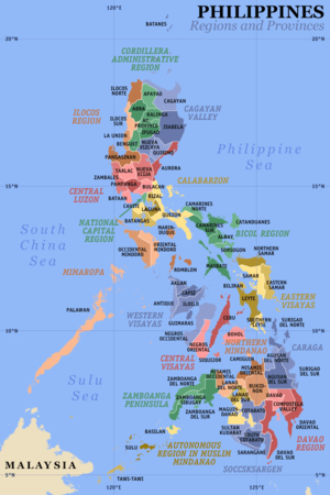 Provinces and regions of the Philippines.
