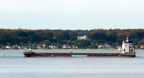 Dongenborg IMO 9163697, dwt 8867, built 1999, flag Netherlands, owner Wagenborg Shipping.