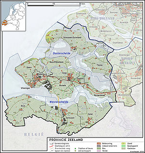 Map of Zeeland