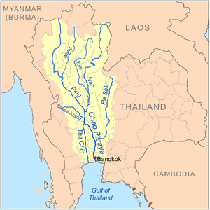 This is a map of the Chao Phraya River drainag...